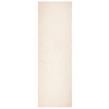 Teppich HUARTE Kurzflor Weich und Waschbar Beige 80x250 cm