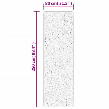 Teppich HUARTE Kurzflor Weich und Waschbar Beige 80x250 cm