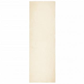 Teppich HUARTE Kurzflor Weich und Waschbar Creme 80x250 cm