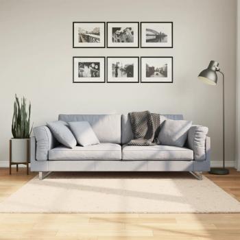 ARDEBO.de - Teppich HUARTE Kurzflor Weich und Waschbar Beige 160x160 cm