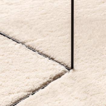 Teppich HUARTE Kurzflor Weich und Waschbar Beige 160x160 cm