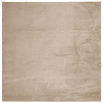 Teppich HUARTE Kurzflor Weich und Waschbar Sandfarben 200x200cm