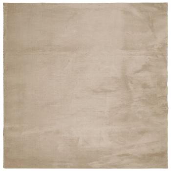 Teppich HUARTE Kurzflor Weich und Waschbar Sandfarben 240x240cm