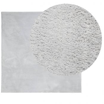 Teppich HUARTE Kurzflor Weich und Waschbar Grau 200x200 cm