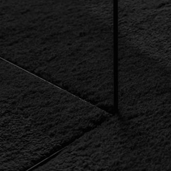 Teppich HUARTE Kurzflor Weich und Waschbar Schwarz Ø 200 cm