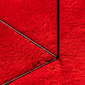 Teppich HUARTE Kurzflor Weich und Waschbar Rot Ø 80 cm