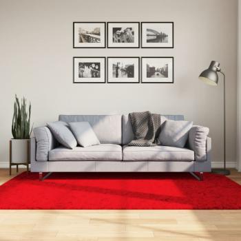 ARDEBO.de - Teppich HUARTE Kurzflor Weich und Waschbar Rot 140x200 cm