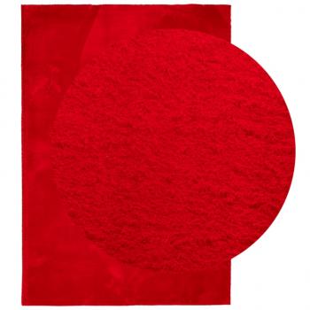 Teppich HUARTE Kurzflor Weich und Waschbar Rot 140x200 cm