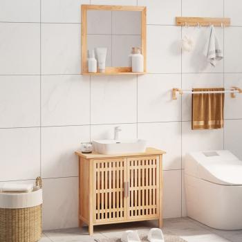 ARDEBO.de - 2-tlg. Badmöbel-Set Massivholz Nussbaum