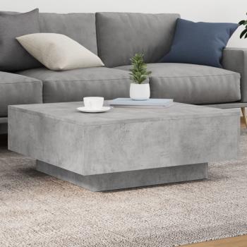 ARDEBO.de - Couchtisch mit LED-Leuchten Betongrau 80x80x31 cm