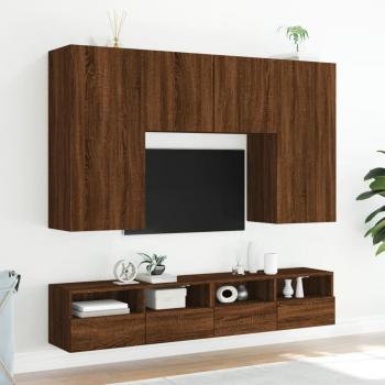 TV-Wandschrank Braun Eiche-Optik 100x30x30 cm Holzwerkstoff