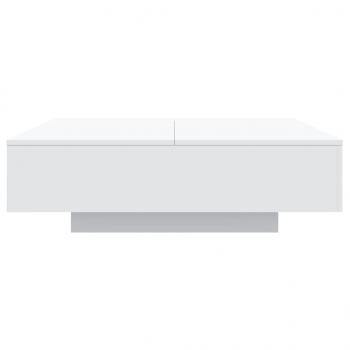 Couchtisch mit LED-Leuchten Weiß 100x100x31 cm
