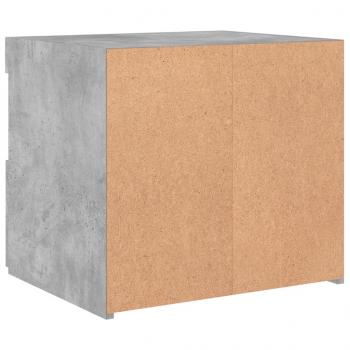 Nachttisch mit LED-Leuchten Betongrau 50x40x45 cm