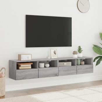 TV-Wandschränke 2 Stk. Grau Sonoma 80x30x30 cm Holzwerkstoff