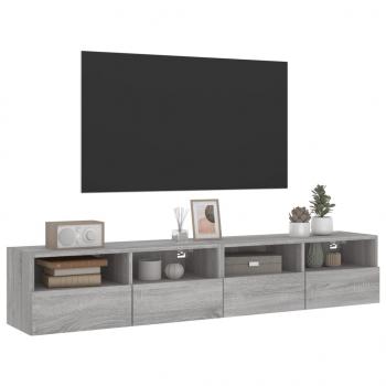 TV-Wandschränke 2 Stk. Grau Sonoma 80x30x30 cm Holzwerkstoff