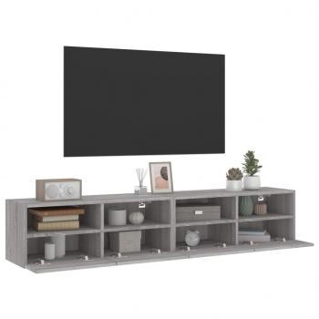 TV-Wandschränke 2 Stk. Grau Sonoma 80x30x30 cm Holzwerkstoff