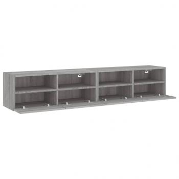 TV-Wandschränke 2 Stk. Grau Sonoma 80x30x30 cm Holzwerkstoff