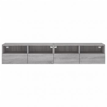 TV-Wandschränke 2 Stk. Grau Sonoma 80x30x30 cm Holzwerkstoff