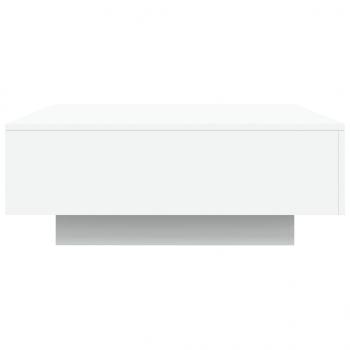 Couchtisch mit LED-Leuchten Weiß 80x80x31 cm