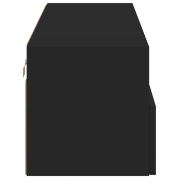 TV-Wandschrank Schwarz 100x30x30 cm Holzwerkstoff