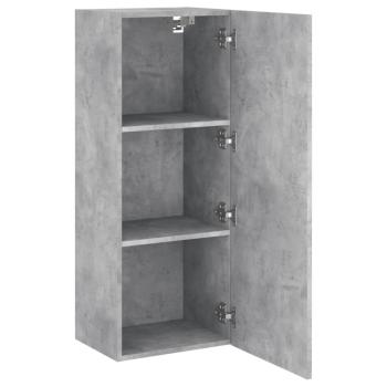 TV-Wandschrank Betongrau 40,5x30x102 cm Holzwerkstoff