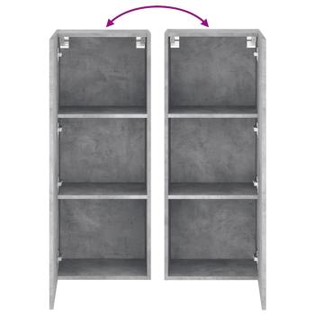 TV-Wandschrank Betongrau 40,5x30x102 cm Holzwerkstoff