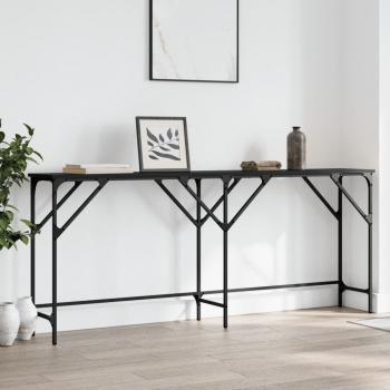 ARDEBO.de - Konsolentisch Schwarz 180x29x75 cm Holzwerkstoff