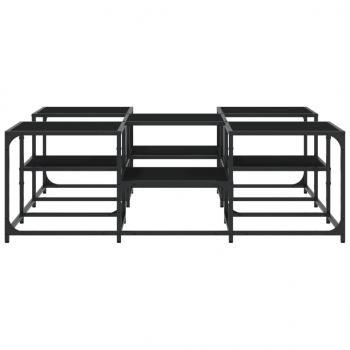 Couchtisch Schwarz 121x121x40 cm Holzwerkstoff