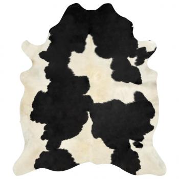 Teppich Echtes Rindsleder Schwarz und Weiß 180x220 cm