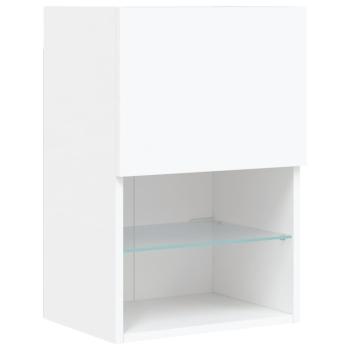 TV-Schränke mit LED-Leuchten 2 Stk. Weiß 40,5x30x60 cm