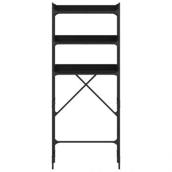Waschmaschinenregal Schwarz 67x25x163 cm Holzwerkstoff