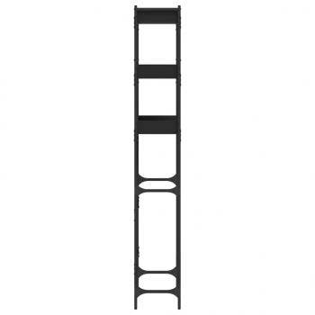 Waschmaschinenregal Schwarz 67x25x163 cm Holzwerkstoff