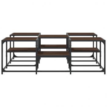 Couchtisch Braun Eichen-Optik 121x121x40 cm Holzwerkstoff