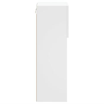 TV-Schränke mit LED-Leuchten 2 Stk. Weiß 30,5x30x90 cm