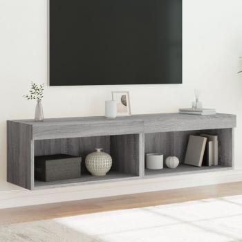 ARDEBO.de - TV-Schränke mit LED-Leuchten 2 Stk. Grau Sonoma 60x30x30 cm