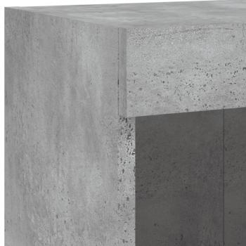 TV-Schränke mit LED-Leuchten 2 Stk. Betongrau 100x30x30 cm