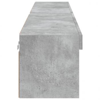 TV-Schränke mit LED-Leuchten 2 Stk. Betongrau 100x30x30 cm