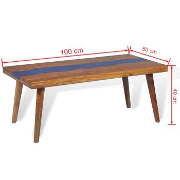 Couchtisch Teak Harz 100 x 50 x 40 cm