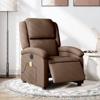 ARDEBO.de - Massagesessel Elektrisch Braun Stoff