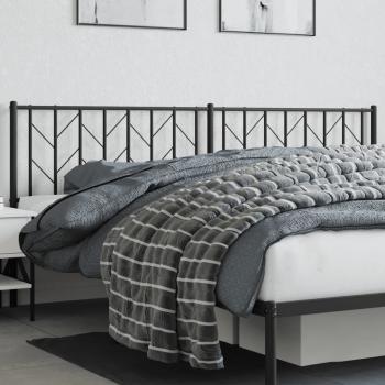 ARDEBO.de - Kopfteil Metall Schwarz 200 cm
