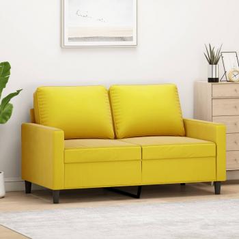 ARDEBO.de - 2-Sitzer-Sofa Gelb 120 cm Samt