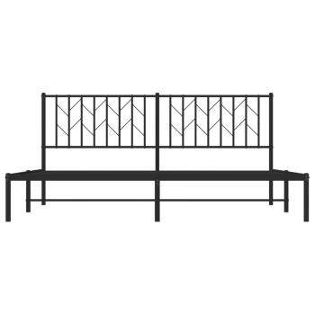 Bettgestell mit Kopfteil Metall Schwarz 180x200 cm