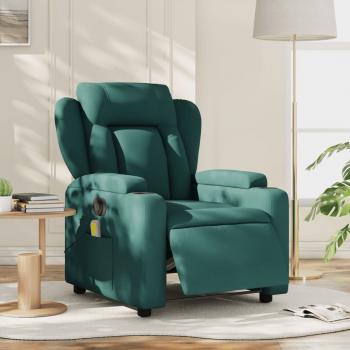 ARDEBO.de - Massagesessel Elektrisch Dunkelgrün Stoff