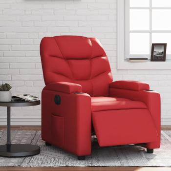 ARDEBO.de - Relaxsessel Elektrisch Rot Kunstleder