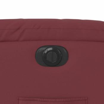 Relaxsessel Elektrisch Weinrot Kunstleder