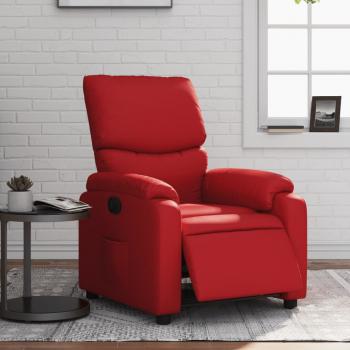 ARDEBO.de - Relaxsessel Elektrisch Rot Kunstleder