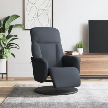 ARDEBO.de - Relaxsessel mit Fußteil Dunkelgrau Samt
