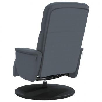 Relaxsessel mit Fußteil Dunkelgrau Samt