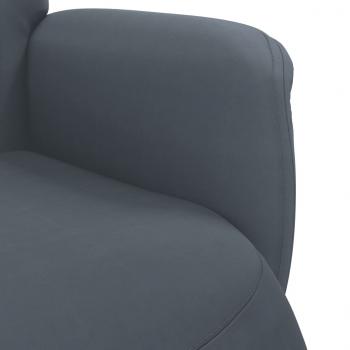 Relaxsessel mit Fußteil Dunkelgrau Samt