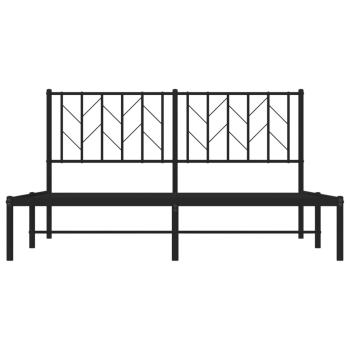 Bettgestell mit Kopfteil Metall Schwarz 150x200 cm
